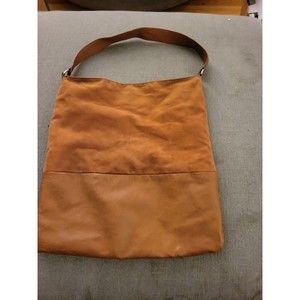 DIVIDED H&M brown faux leather bag purse magnetic close